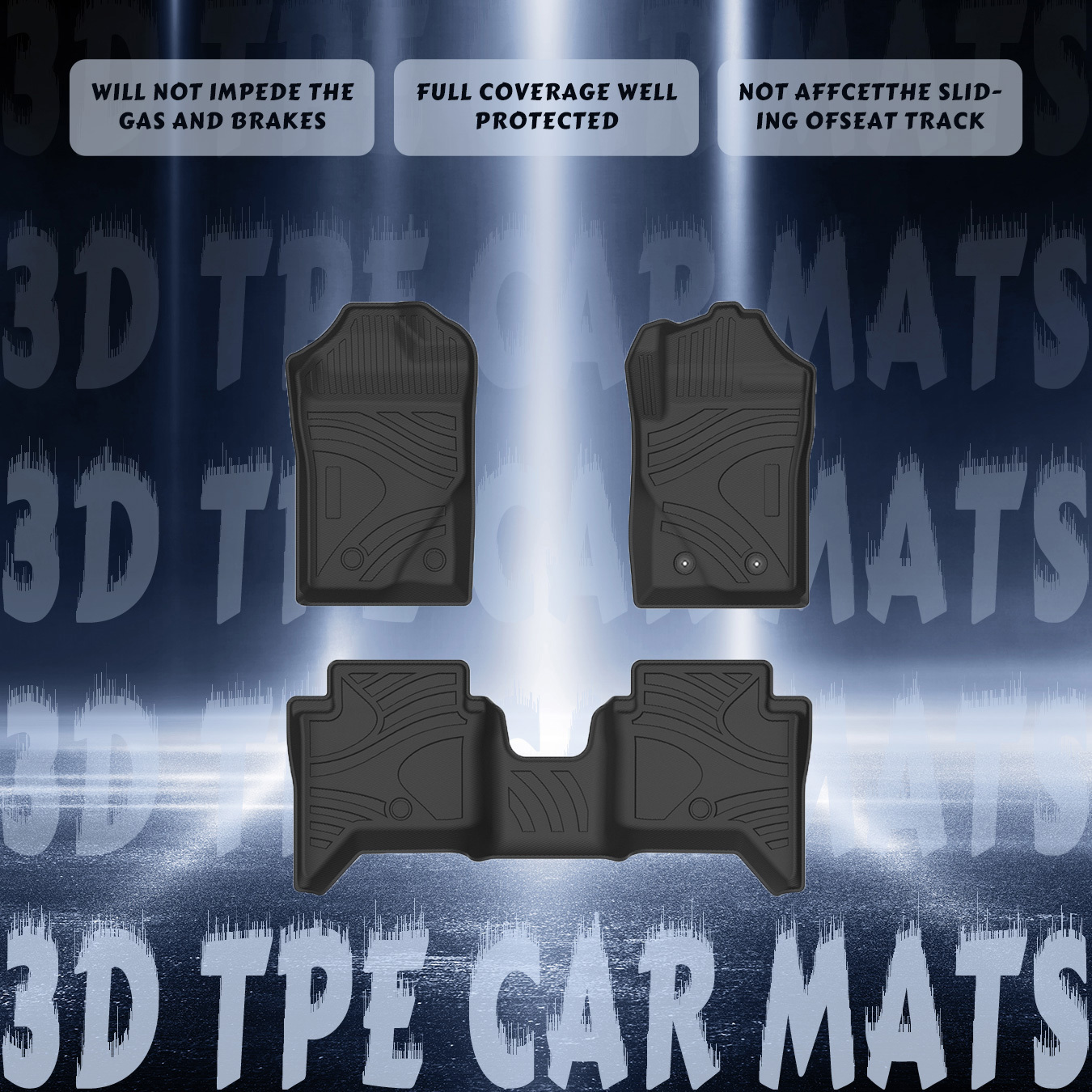 TEMU Tpe Floor Mats For Ranger 2023-2024 - Car Interior Additions