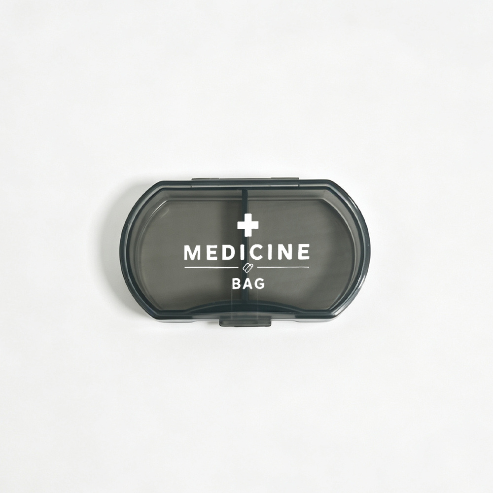 TEMU 1pc Mini Two-compartment Pill Case, In . Compact And Portable For Short Trips, It Space And Is Simple Yet Practical, Making It A Great Companion