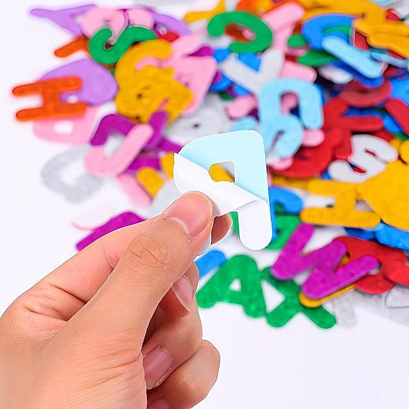 78pcs Glitter Foam Letter Stickers for DIY Crafts & Decor