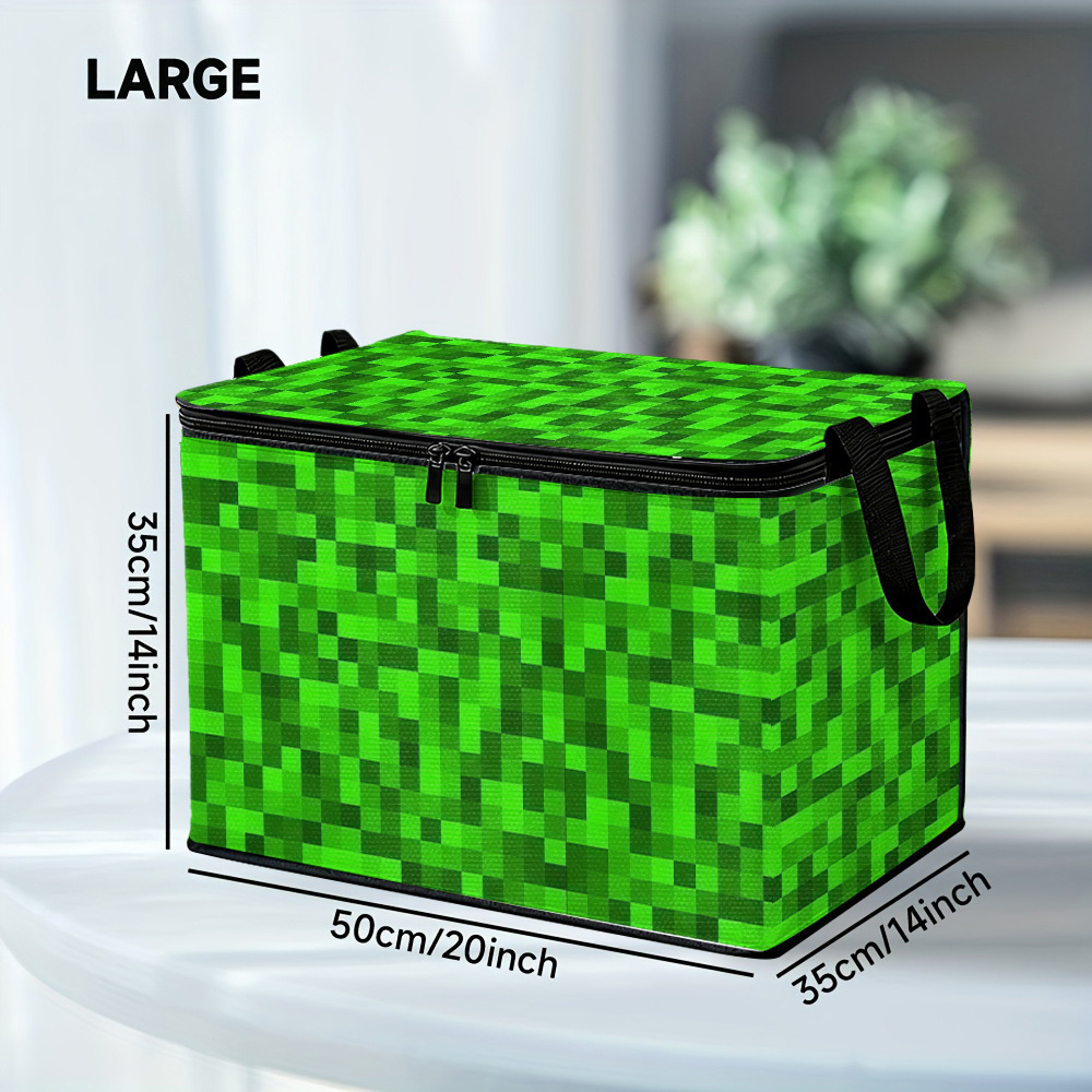 TEMU A Rectangular Storage Box With A Lid Featuring A Printed Design - Ideal For Organizing Clothes For, Storing Items In Room, Tidying Up The
