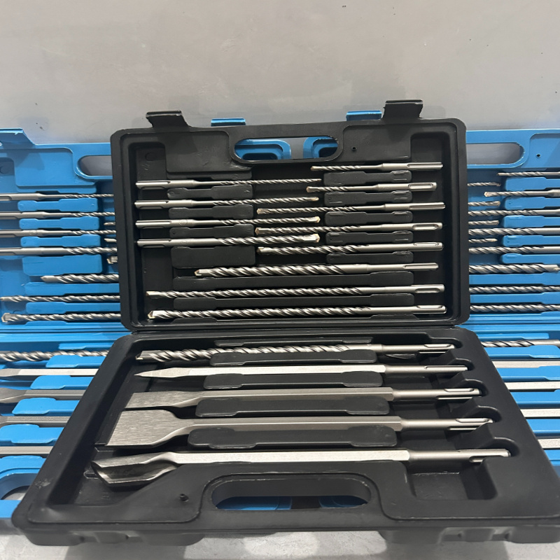 17Pcs Rotary Hammer Drill Bits And Chisel Set - Sds-Plus Carbide-Tipped