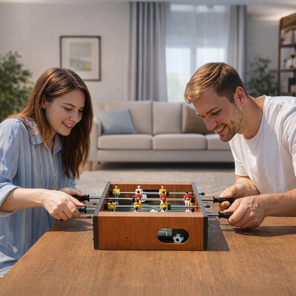 Mini Wooden Table Football Game, Family Fun