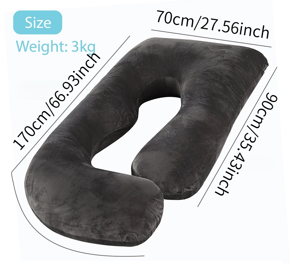 Cool J-Shaped Pregnancy Pillow Sleep Support for Pregnant Mother Halloween And Thanksgiving