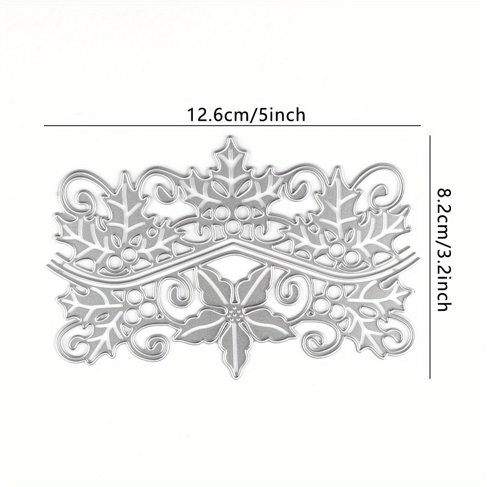 TEMU Christmas Plant Metal Cutting Dies, Embossing Diecut For Card Making Scrapbooking Crafting Supplies, Template Mould, Photo Album Paper Die Cuts