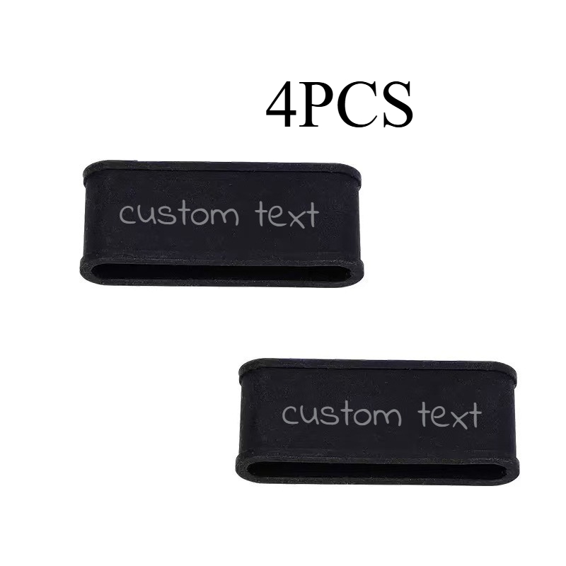TEMU 4pcs Anneaux de Nom de Raquette de Pickleball Personnalisés, Bandes de Poignée en Silicone Personnalisées, Convient aux Raquettes/Raquettes de