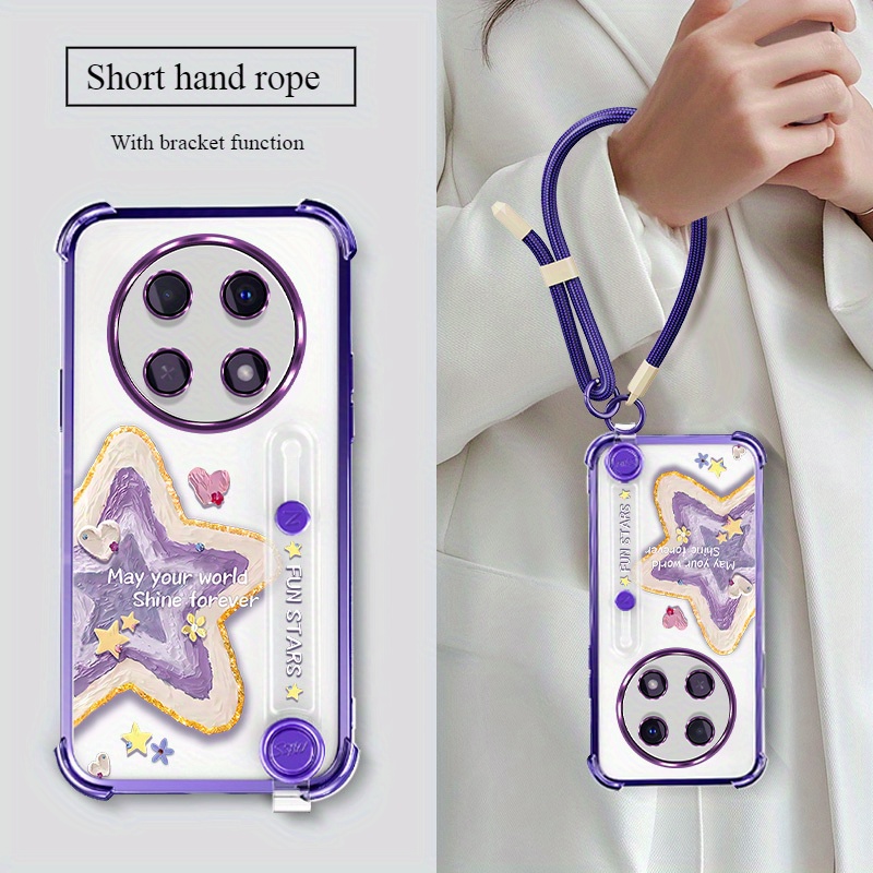 TEMU Phone Case - Star Bracelet Suitable For Huawei Novay90/novay91/nova12i/nova13i Mobile Phone Case Protective Cover With Bracket Function, With A
