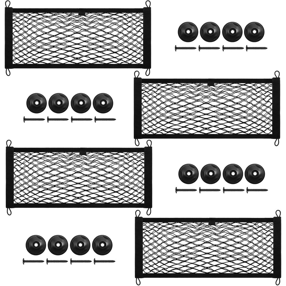 TEMU Double Layer Elastic Storage Net, Nylon Net Double Layer Elasticcar Storage Net Bag, Campervan Storage Storage Net, For Car Motorhome Boat Truck