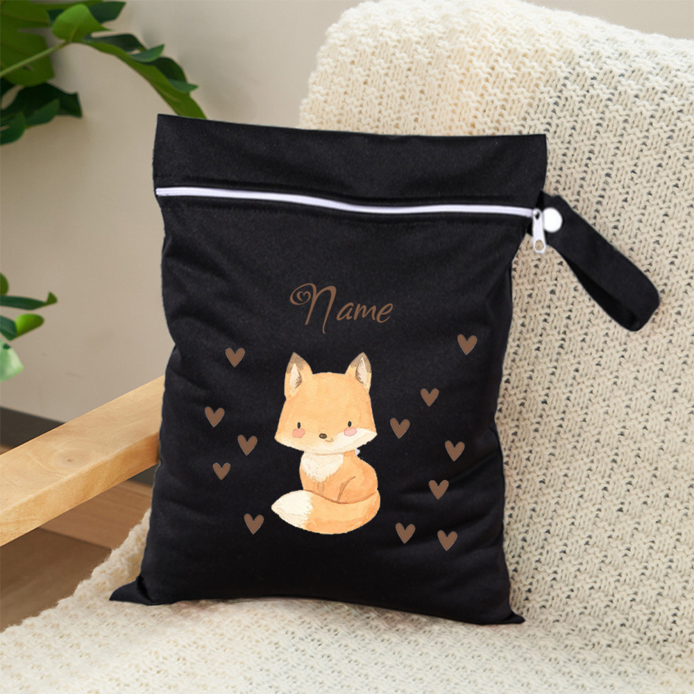 TEMU Personalized Animal Forest Customization Name, Storage Bag For Diaper Supplies, Storage Series Luggage Travel Storage Bag, Clothing Protection