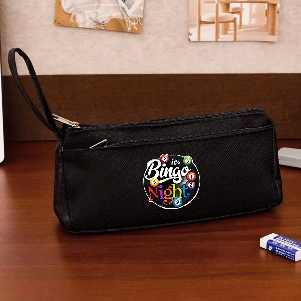 TEMU 1pc Ball Pencil Case - Zippered Desktop Organizer, Unisex Storage Item, Foldable, College Style Pencil Bag