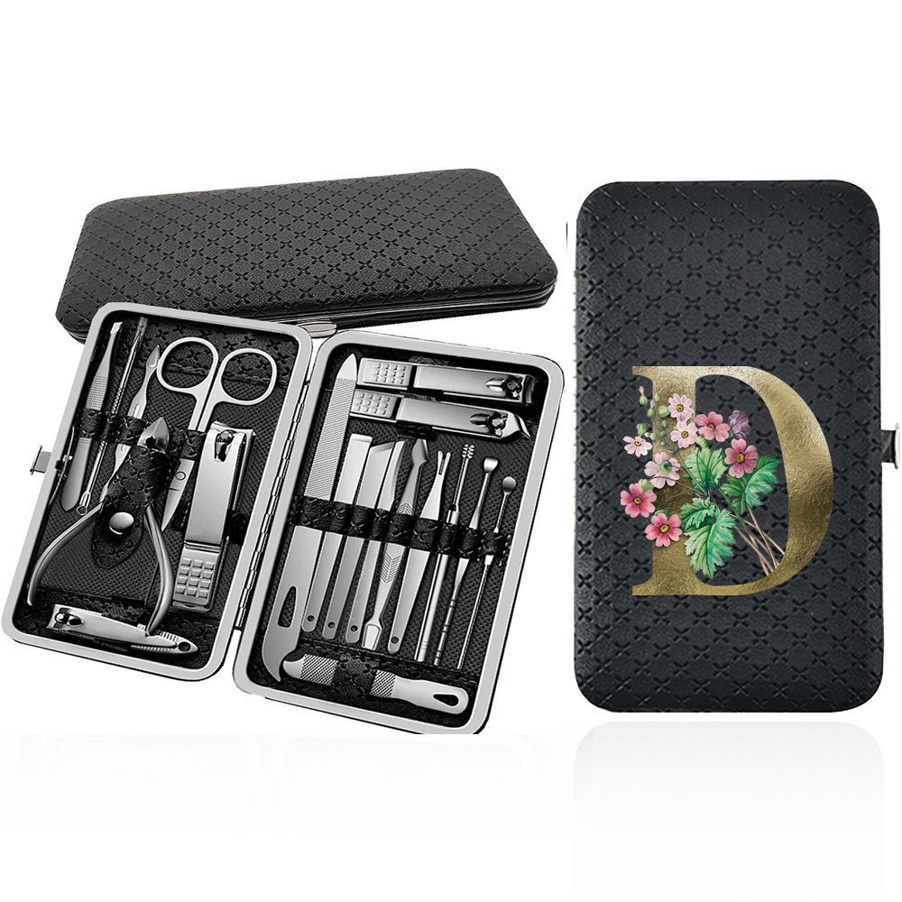 19pcs Professional Nail Clipper Set with Care Tools