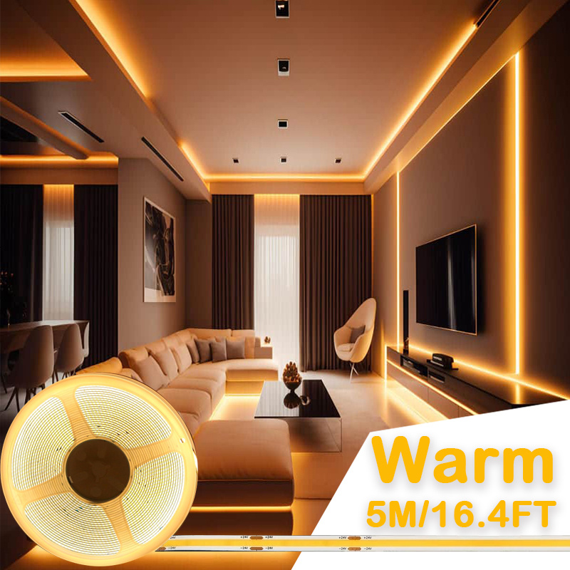 Cob Led Tape Lights Flexible Cob Lights Strip, Warm White/white 5v Usb Cob Led Light, Usb Cob Led Strip Lights With Self-adhesive, For Bedroom, Mirror, Cabinet, Kitchen Room Decor
