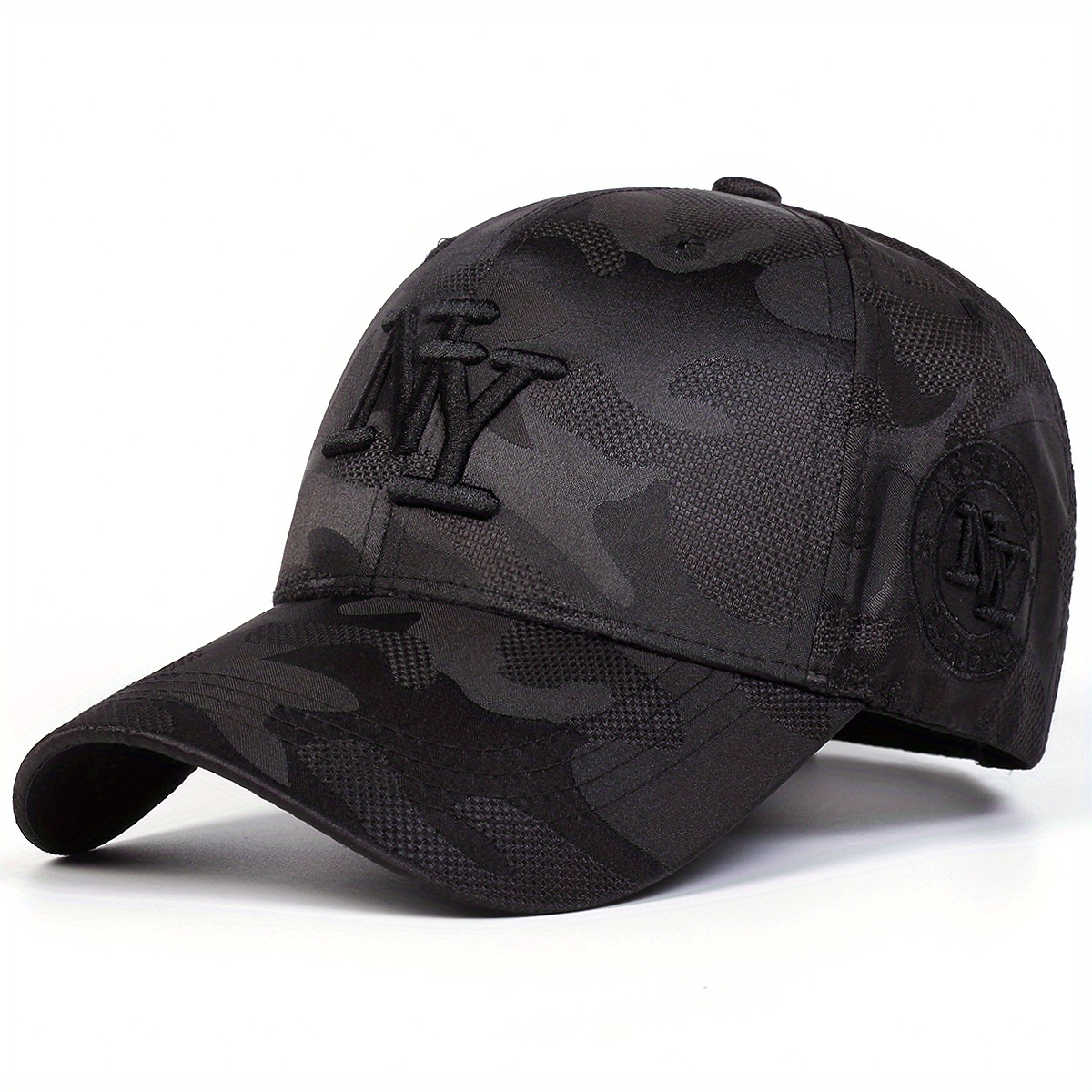 Men's Ny Letter Camouflage Baseball Cap Outdoor Adjustable Sunshade Casual Hat Spring Autumn Travel Seaside Vacation