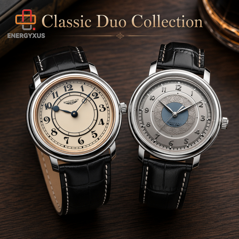 TEMU 2pcs For Man Wristwatches Luxury Business Vintage Arabic Men Watch Men Clock Engraved Pu Men's Watches Modern Minimalist Reloj