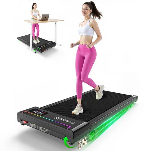 treadmill 2 5 walking pad for home office 6 incline quiet motor portable fitness machine with led display 330 lbs capacity for jogging walking mothers day gifts