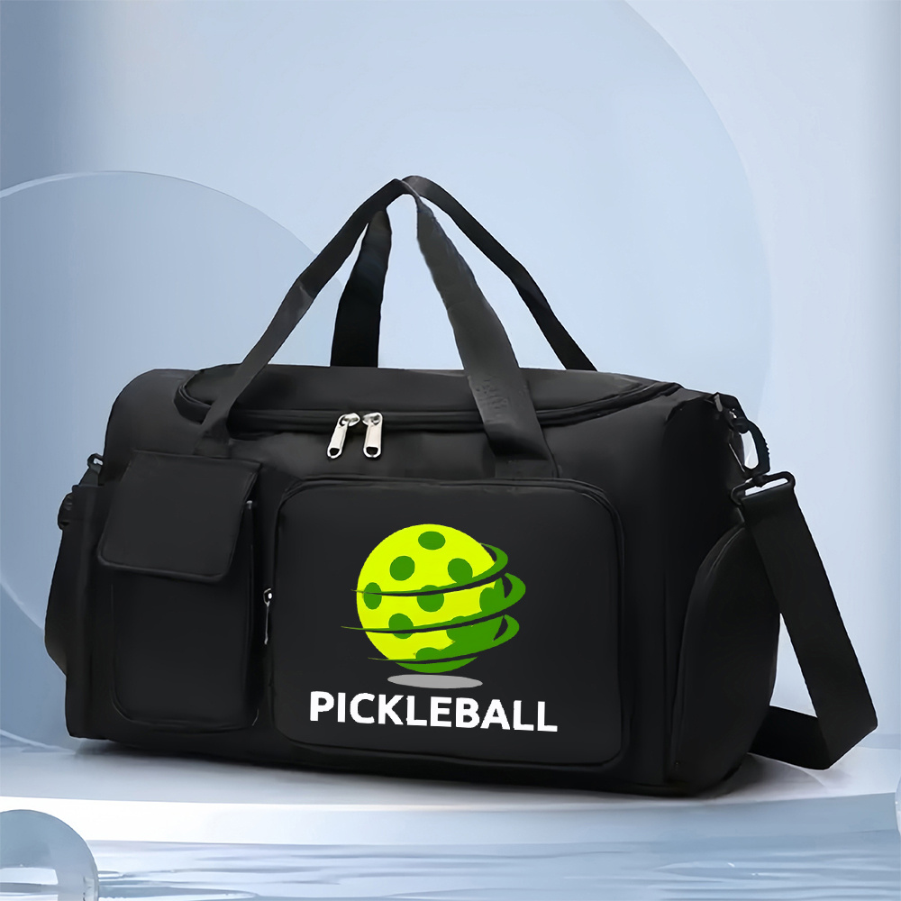 TEMU 1pc Inconsistently Consistent Pickleball Player Gym And Travel Duffel Bag - Large Capacity Tote Bag With Adjustable Shoulder Strap, Multiple