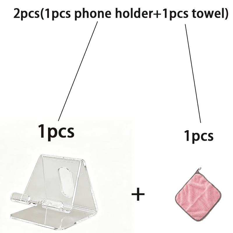 TEMU 2pcs (1 support de téléphone et 1 serviette) - Base antidérapante pour charger les smartphones et tablettes, support réglable pour livres et