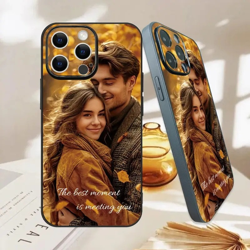 Image of Phone Case - Personalized Black Phone Case With Custom Photo - Slim, Lightweight, And Soft, Featuring Hd Printing That Resists Fading. Ideal For Iphone 17, 16, 15, 14, 13, 12, 11 Pro Max, Pro, Plus