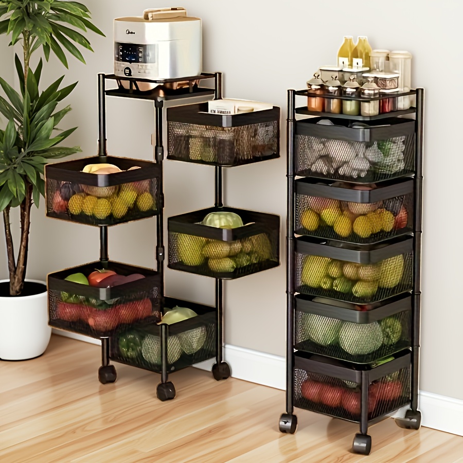 item picture rotating storage rack for office storage with   multi layer shelf and rolling baskets   organizing books floor standing baskets suitable for use in offices or bathrooms square design