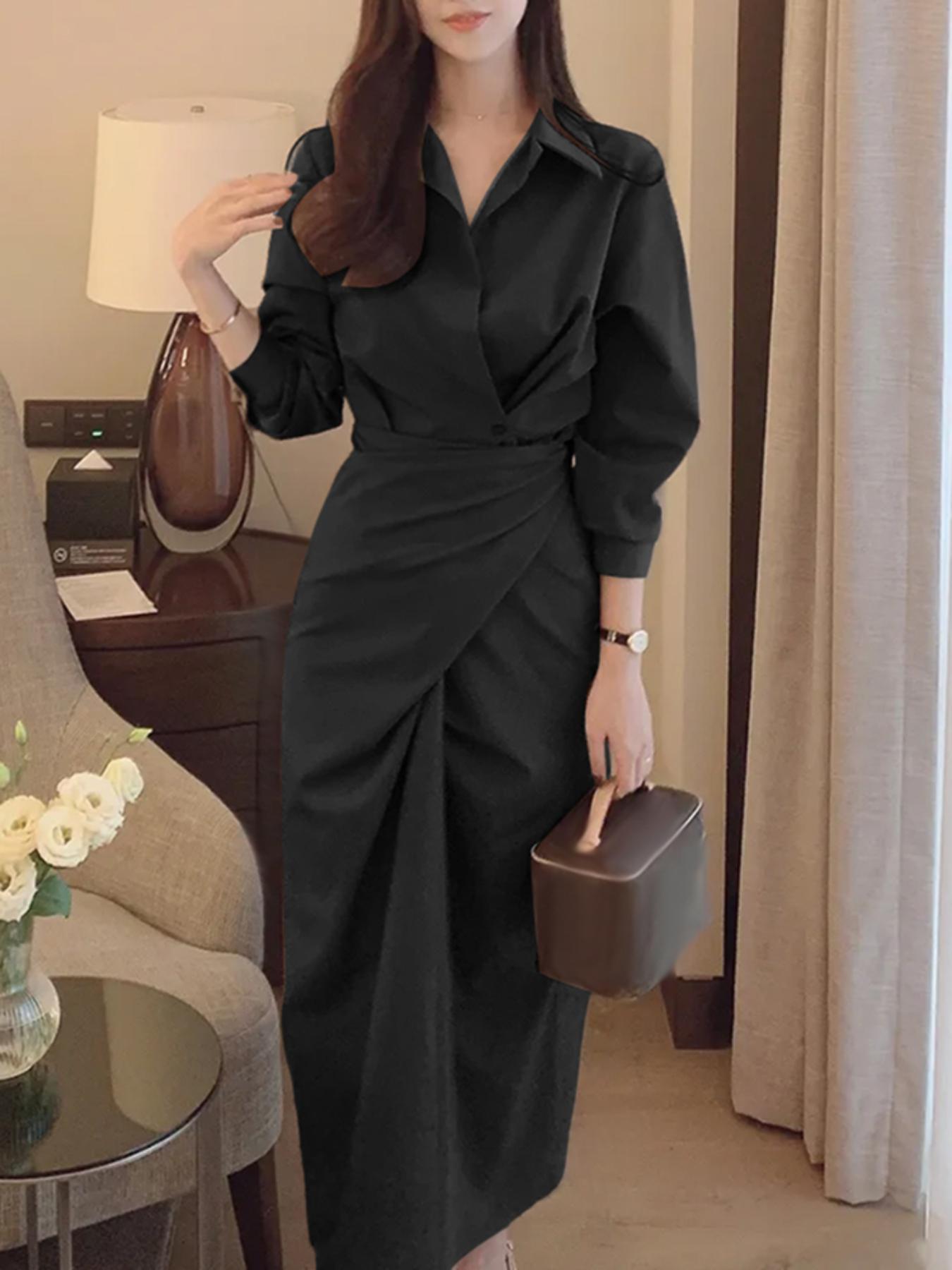 hot pink womens dresses Twilight Moments Long Sleeve Knit Dress Hot Pink main image 1