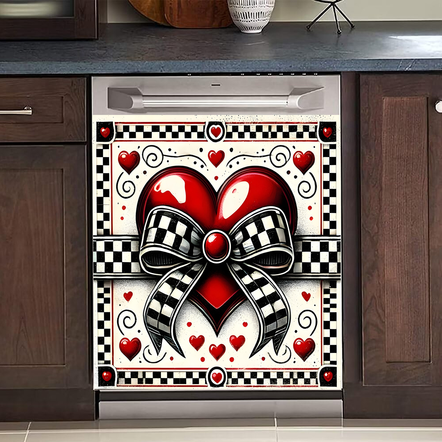 

Love Vinyl Magnetic Door Panel Decal, Dishwasher & Refrigerator Sticker, Reusable & Electricity-free, Pvc Material, Kitchen Decor