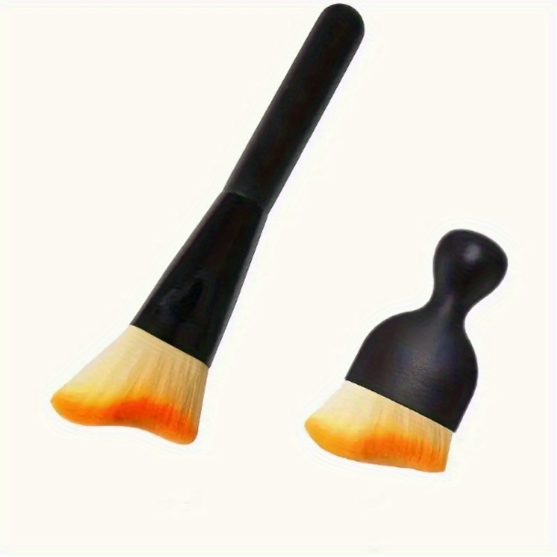 TEMU Long And Short Car Cleaning Brush Set, Air Vent Interior Tools, Soft Bristle Car Wash Brush, Crevice Dust Removal Brush