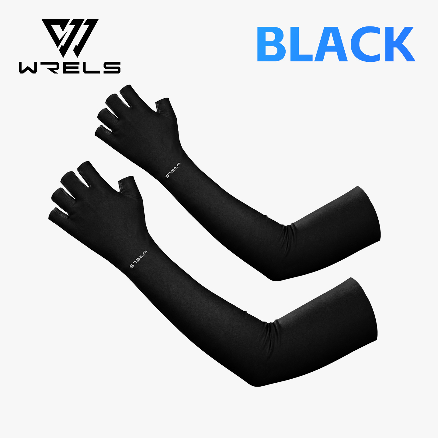 TEMU 1 Pair Wrels Cooling Compression Arm Sleeves With Half-finger Gloves, Breathable Stretchy Summer Arm Covers For Men And Women, Lightweight