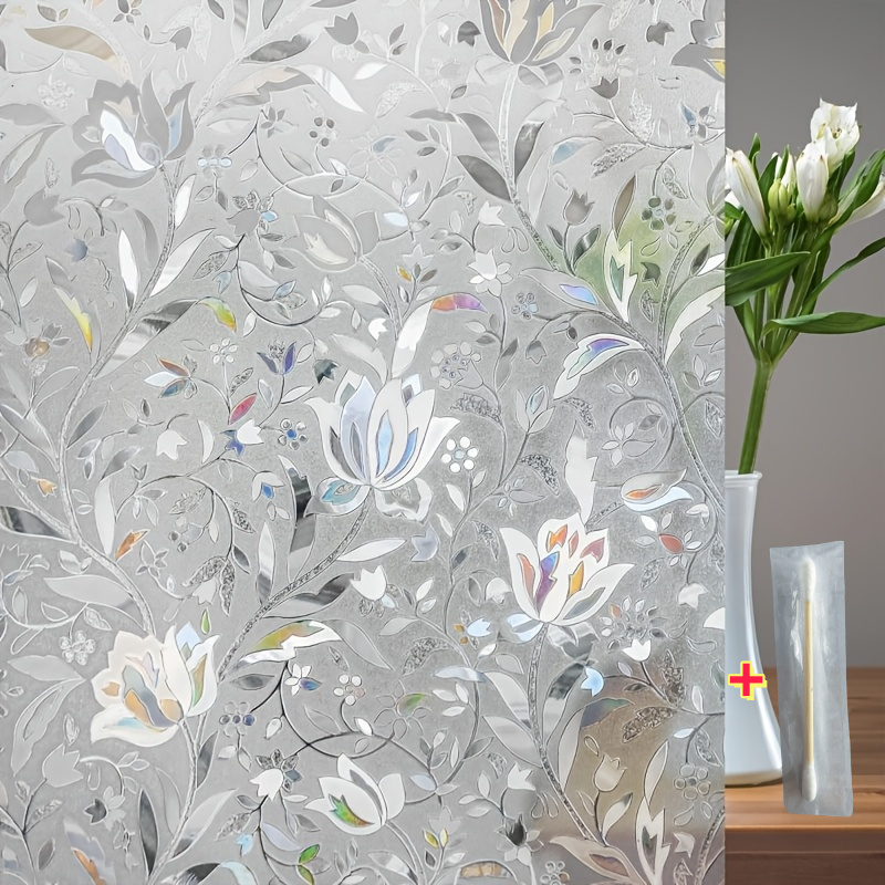 TEMU 1 Roll Privacy Window Film - Electrostatic Adhesive Glass Covering Film, Self-adhesive/non-adhesive Privacy Window Film, Transparent