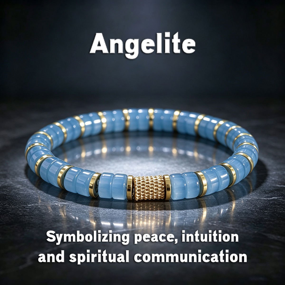 TEMU Pulsera de cuentas de de 8 mm para , pulsera de piedra natural, paz, intuición y comunicación , pulsera de cuentas, regalo de joyería de moda