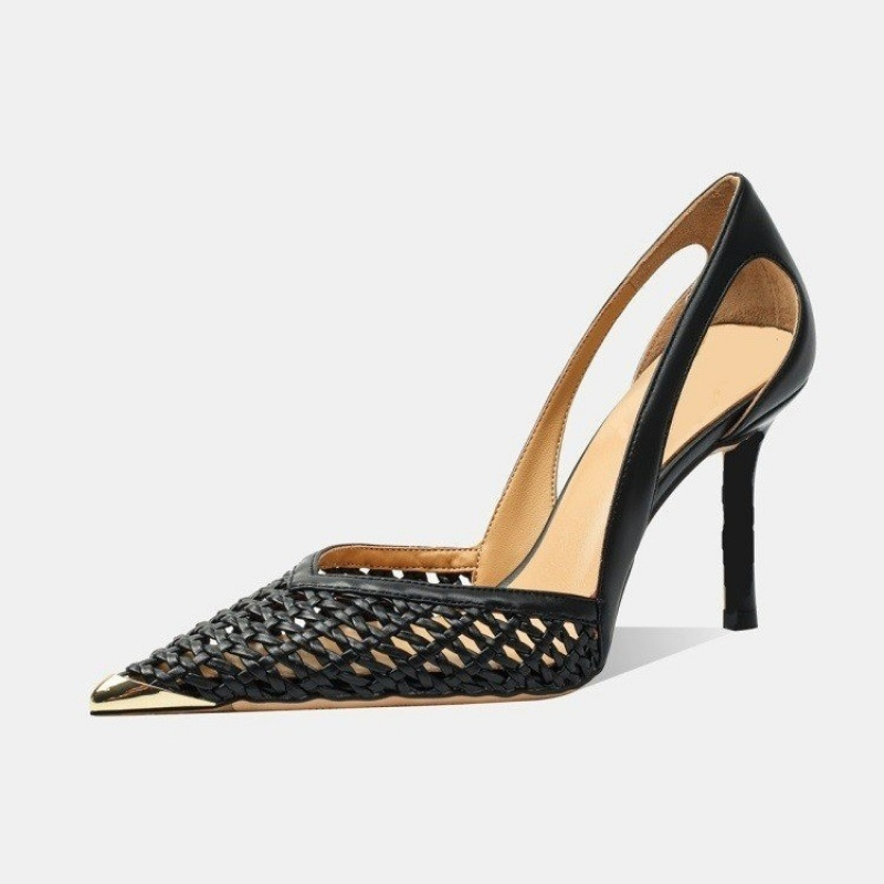 Image of 2026 New Summer Arrivals, Stylish Pointed-toe High Heels, Slim-heel Pumps For Dresses, Breathable Hollow-out Women's Shoes, Women Shoes
