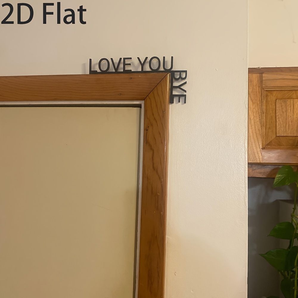 E-shop 2D-flach, 2D-flaches klassisches Acryl-Wandschild „Love You, Goodbye“ – Hängende Wandtafel für , geeignet für die Türmontage. Eine vielseitige