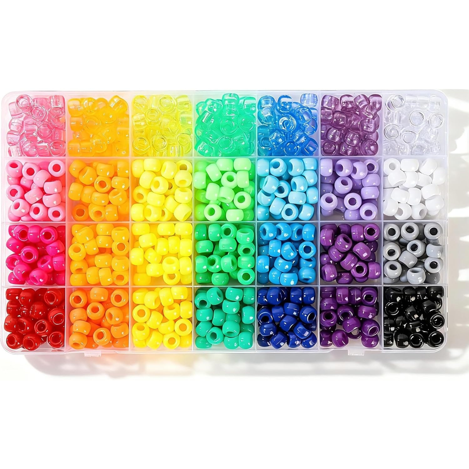 TEMU 700 perles Pony de en 28 couleurs assorties. pour la fabrication de bracelets d' et de bijoux. Convient pour , ornements, porte-clés et autres