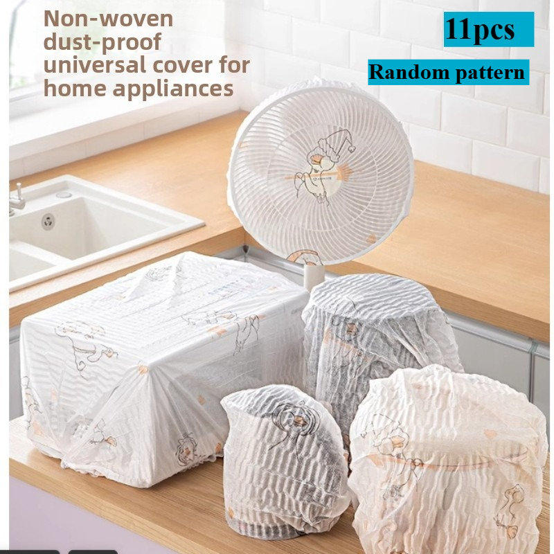 TEMU Lot de 11 housses -poussière jetables en non-tissé, aléatoires, multi- pour , appareils électroménagers, ventilateurs, cuiseurs à riz,