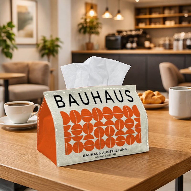 TEMU 1 Boîte à mouchoirs Bauhaus Géométrique Moderne - Élégante, Motif - Pour Maison, Fête, Voiture, Cuisine, Table à Manger, Décoration Intérieure,