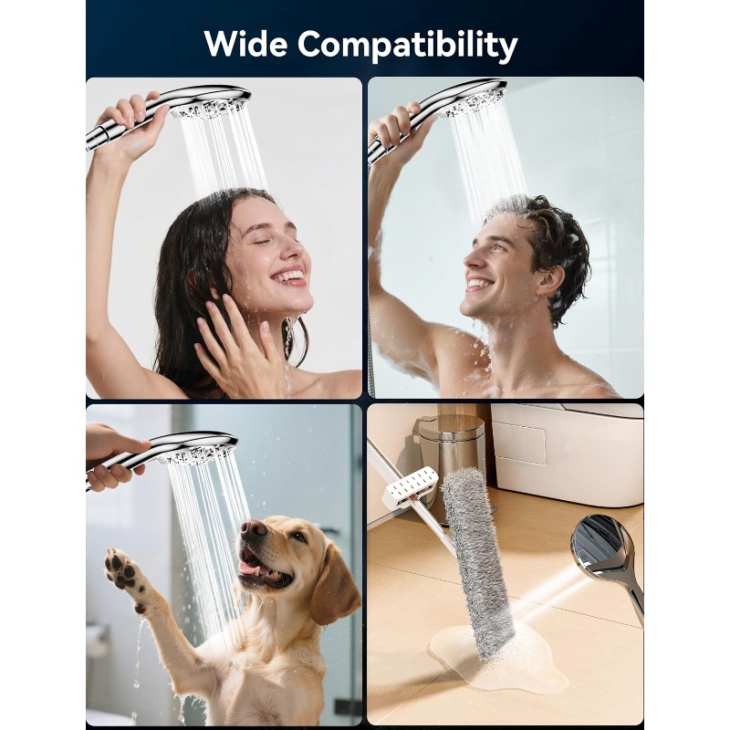 High Pressure Handheld Shower Head with 10 Modes