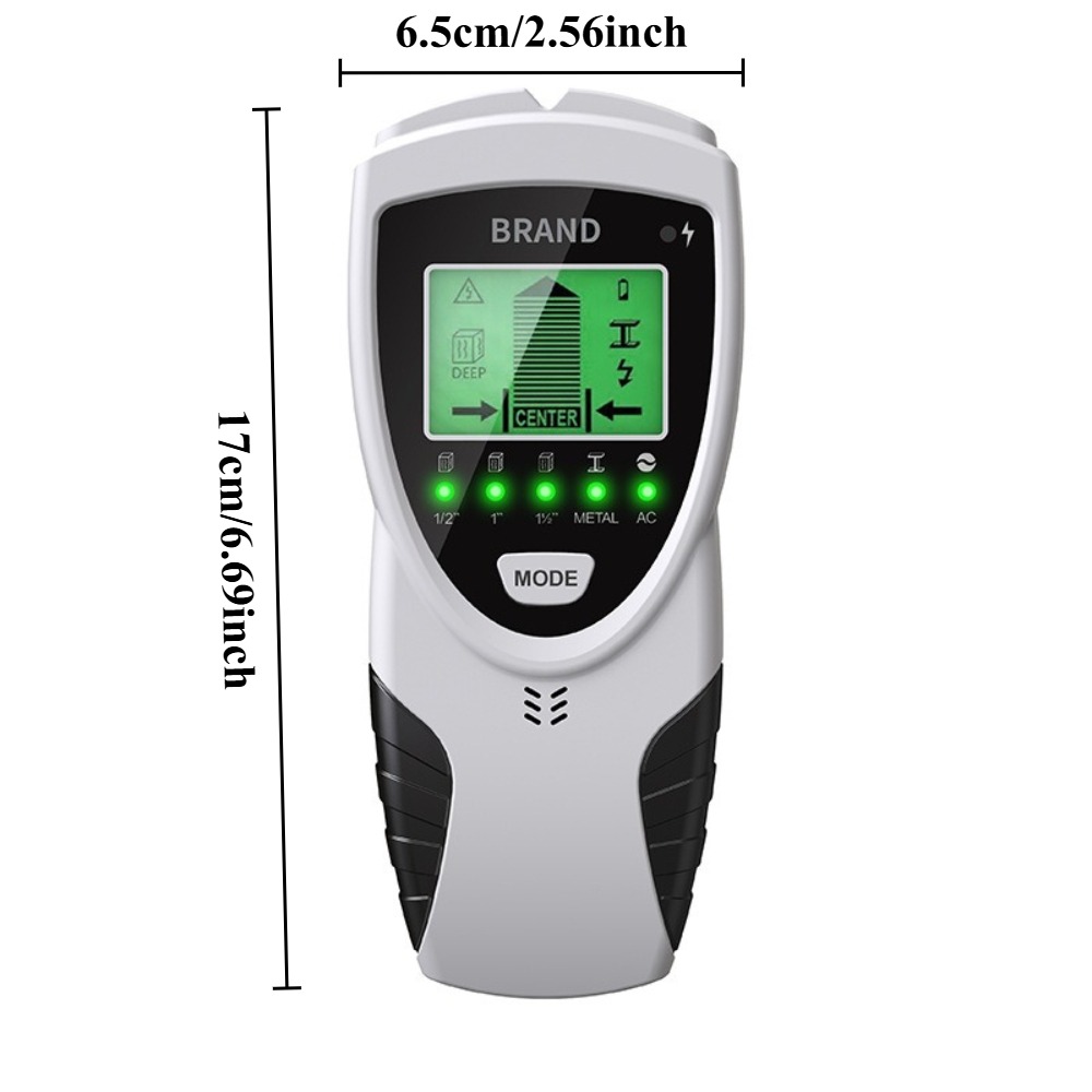 5in 1 Stud Detector with Intelligent Microprocessor Chip and HD LCD Display, Stud Sensor Beam Finders for the Center and Edge of Wood AC Wire Metal Studs Joist Pipe
