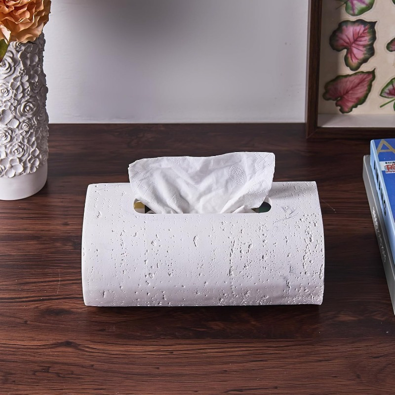 natural   textures tissue box holder rectangular resin decorative cover for bathroom kitchen bedroom living room   durable stylish design bathroom decor and accessories kitchen accessory modern decor item   Product details 6