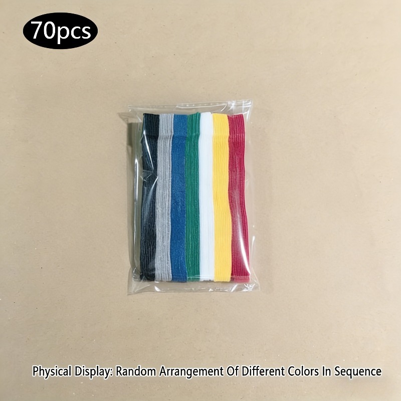 TEMU 70 multicolor, material de nailon, reutilizables, para organizar cables de carga, cables multimedia de altavoces, equipo de pesca, cables de
