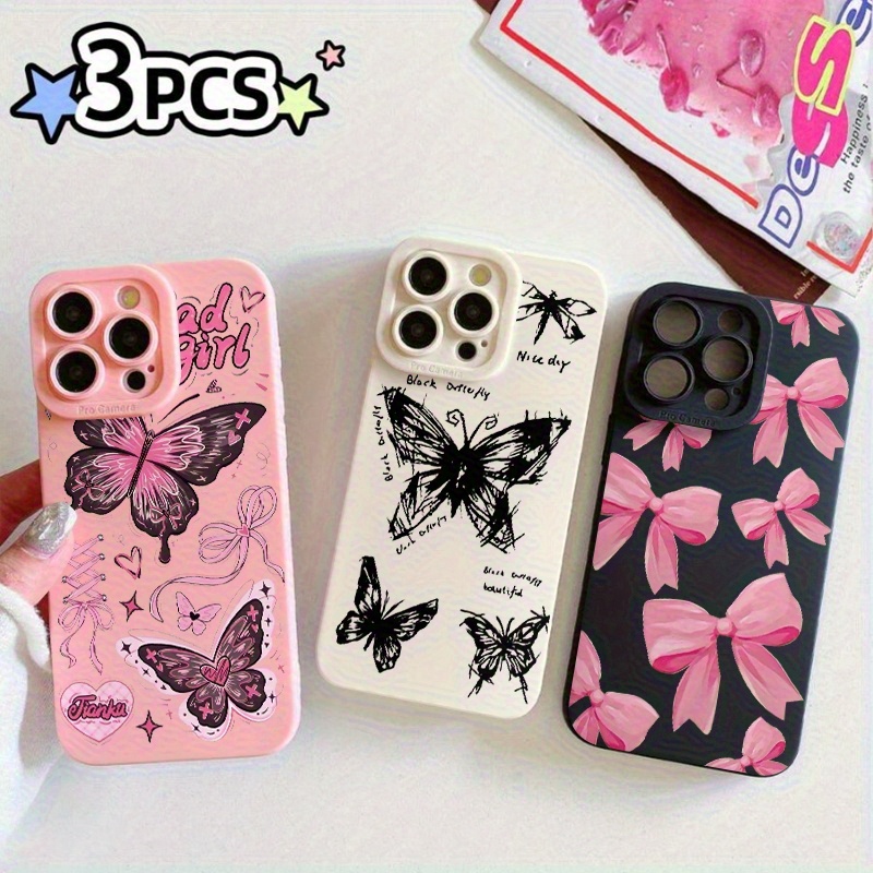TEMU Phone Case: 3pcs Colorful Pattern Shockproof Phone Case Set, Compatible With Iphone 11/11 Pro/11 Pro Max/12/12 Pro/12 Pro Max/13/13 Pro/13 Pro
