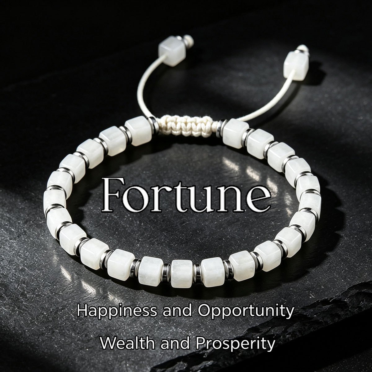 TEMU Bracelet de bohème avec perles carrées en quartz blanc, et les opportunités. Bijoux tressés extensibles à , parfaits pour un usage et comme