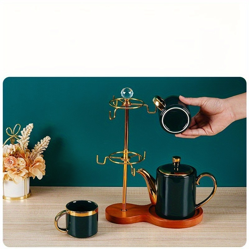 coffee cup espresso machine stand heavy duty wooden base Temu