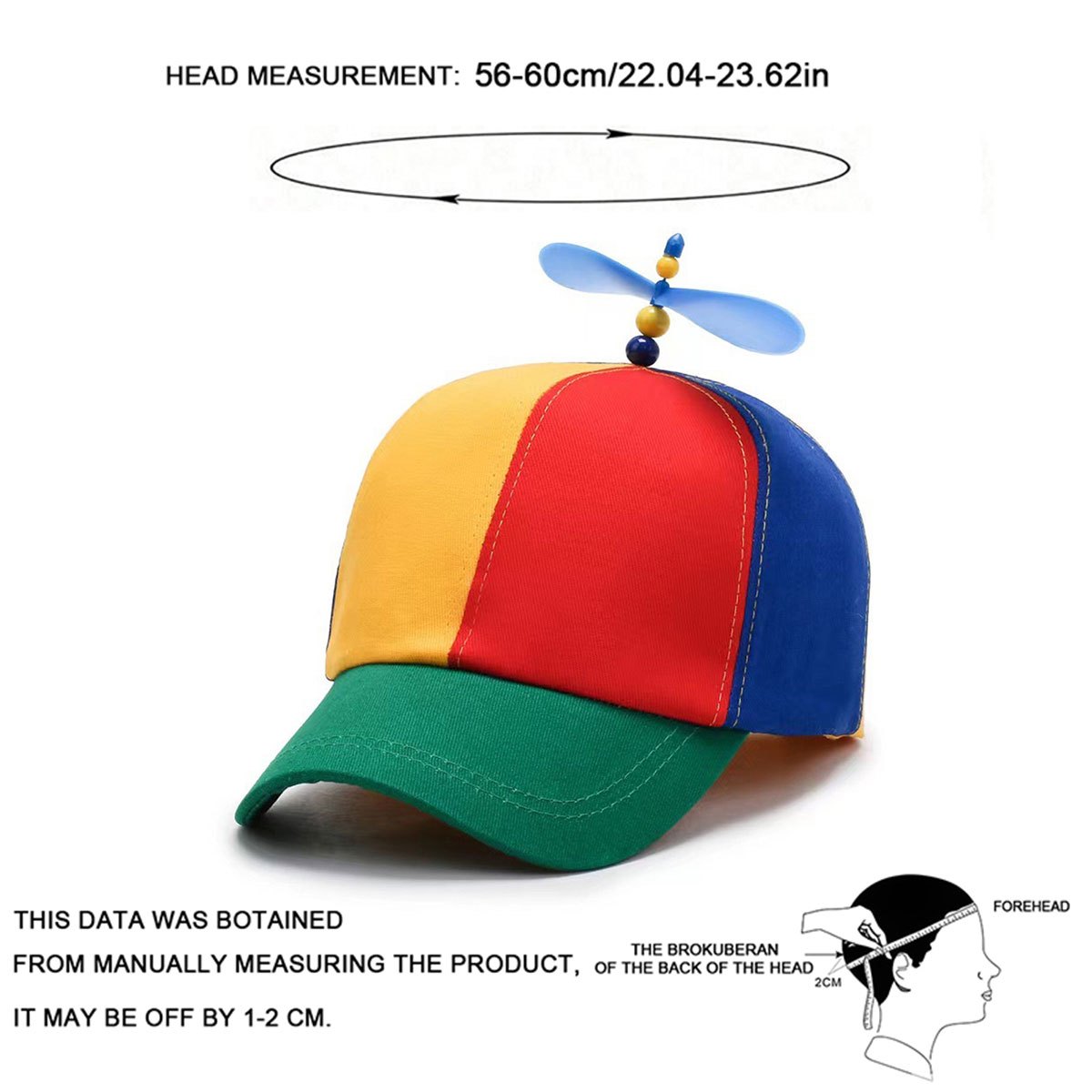 1pc *'s Cartoon Propeller Baseball Cap Outdoor Adjustable Sun Protection  Casual Hat Suitable for Spring and Autumn Travel and Beach Party