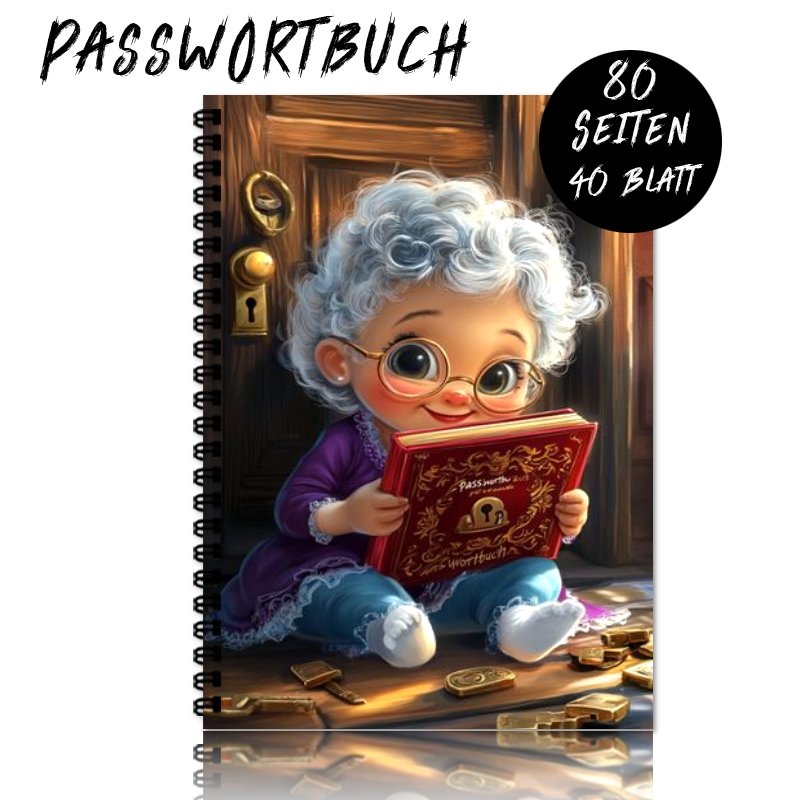 1pc German Password Book | 1 Spiral Binding Notebook, A5 Size, A Perfect Gift For Seniors And Who Have Their , Security Tool Suitable For Use