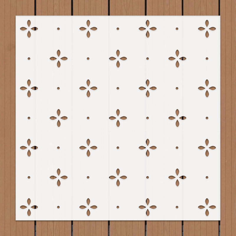 E-shop Große 30x30 cm (11,8x11,8 Zoll) wiederverwendbare Fliesen-Schablone - Blumendesign, leicht zu reinigendes PET-Material, geeignet für Bad, Küche,