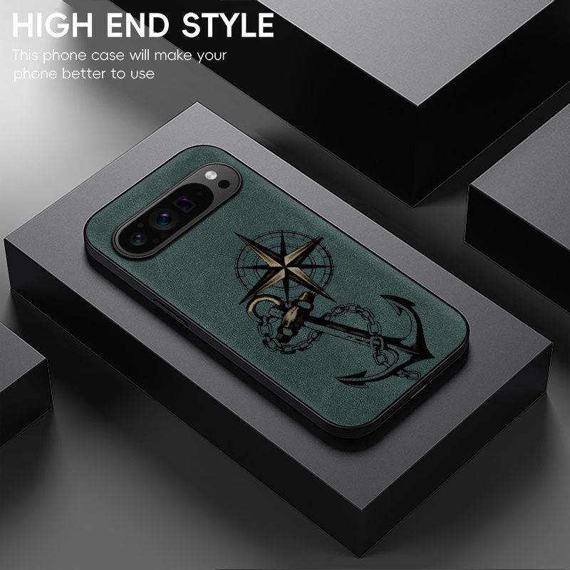 TEMU Phone Case: Guide Ship Anchor Pattern Phone Case, Made Of Luxurious Synthetic Leather With High Quality, Shock Resistant And Slip Resistant,