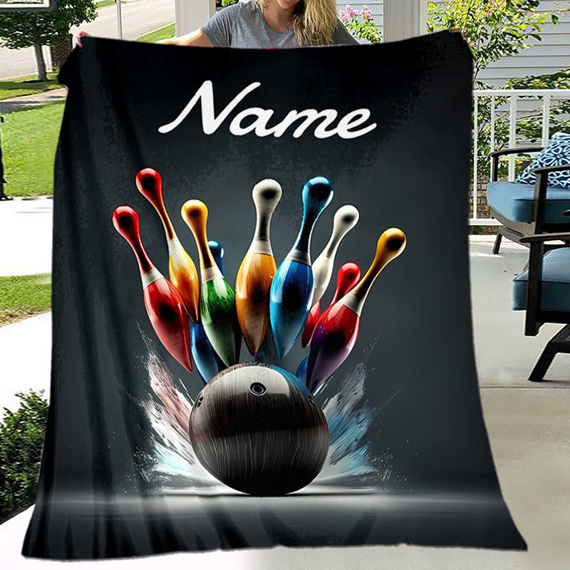 

Personalized Bowling- Blanket - For , Bed, , And - Unique For Birthdays, Christmas, Anniversaries