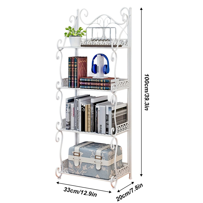 4 Tier Storage Shelf Rack Freestanding Utility Shelving Unit For Room Bedroom Garage, Standing Shelf