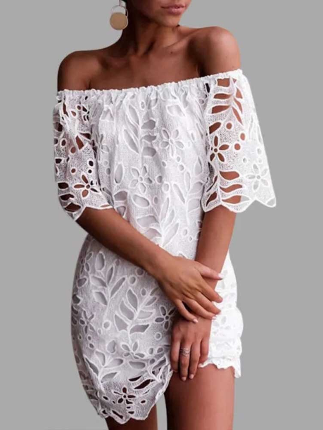 maxi dress lace bottom STRETCH LACE MERMAID MAXI DRESS S main image 0
