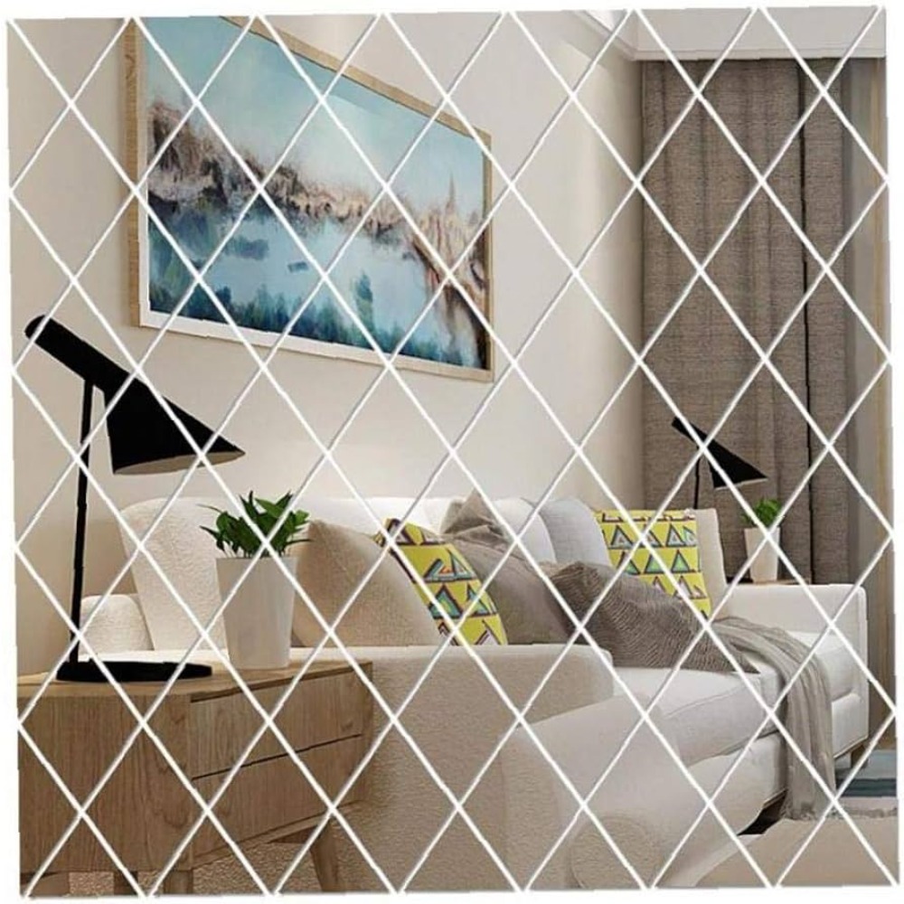 Self-adhesive Decorative Acrylic Mirror, Install, Versatile For Use In Living Rooms, Offices, , And Bathrooms.