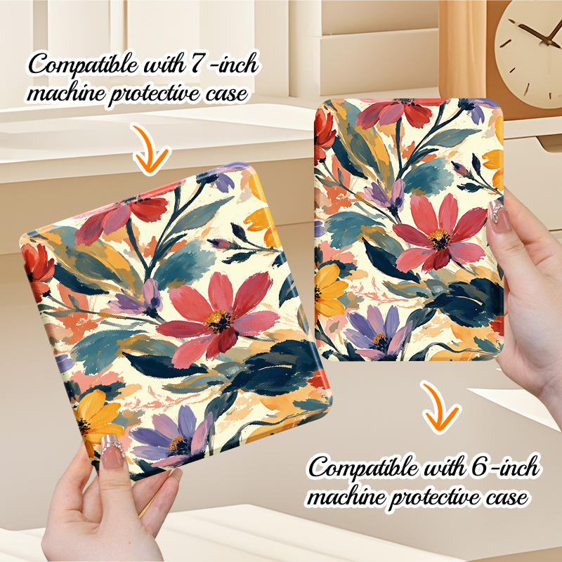 TEMU Capa E-Reader Pintada e Elegante com Design Trendy, Compatível com o Libra Colour, Capas Protetoras para os E-Book Readers 2024 (7")/ Libra 2