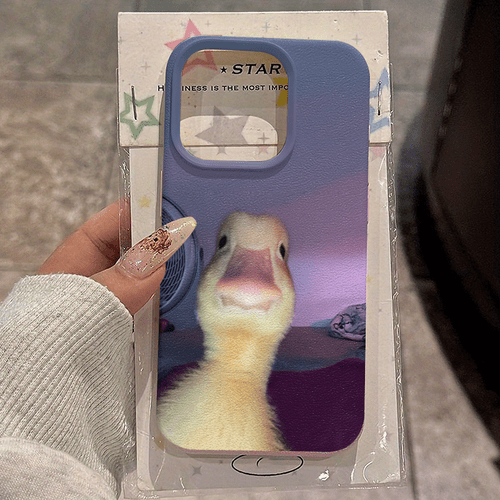 zdjęcie przedmiotu etui na telefon - różowa tekstura - urocze etui tpu z kaczuszkiem do iphone 17 16 15 14 13 12 11 xs xr 7 8 plus pro max se business anti-drop high aesthetic